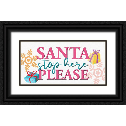 Please Stop Black Ornate Wood Framed Art Print with Double Matting by Allen, Kimberly