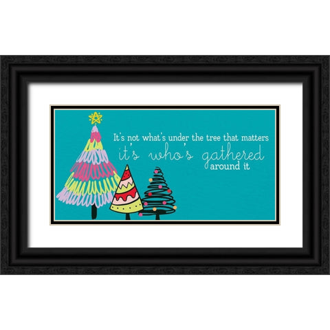 Around The Tree Black Ornate Wood Framed Art Print with Double Matting by Allen, Kimberly