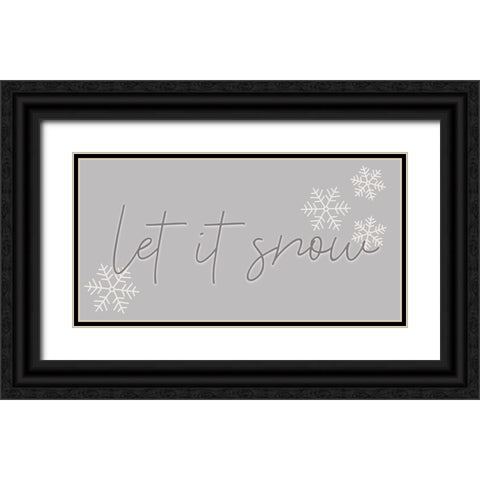 Snow Black Ornate Wood Framed Art Print with Double Matting by Allen, Kimberly