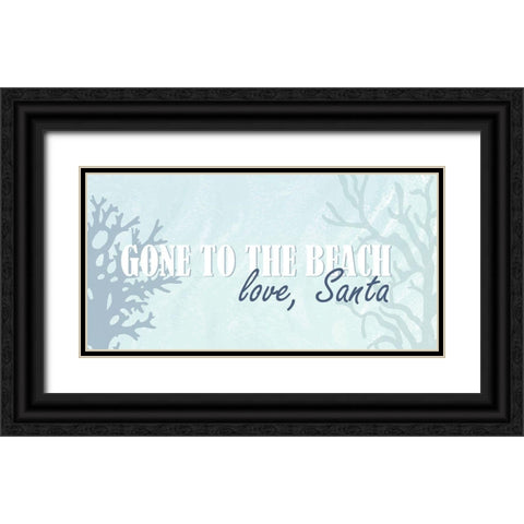 Gone To The Beach Black Ornate Wood Framed Art Print with Double Matting by Allen, Kimberly