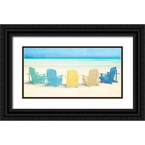 Sea View Black Ornate Wood Framed Art Print with Double Matting by Allen, Kimberly
