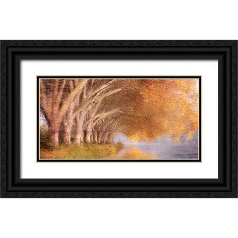 Quiet Autumn Pond Black Ornate Wood Framed Art Print with Double Matting by Allen, Kimberly