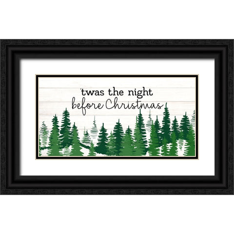 Night Before Christmas Black Ornate Wood Framed Art Print with Double Matting by Allen, Kimberly