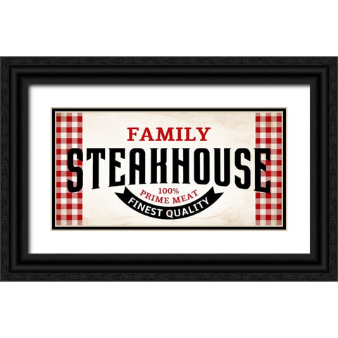 Family Steakhouse Black Ornate Wood Framed Art Print with Double Matting by Allen, Kimberly