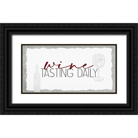 Wine Tasting Daily Black Ornate Wood Framed Art Print with Double Matting by Allen, Kimberly