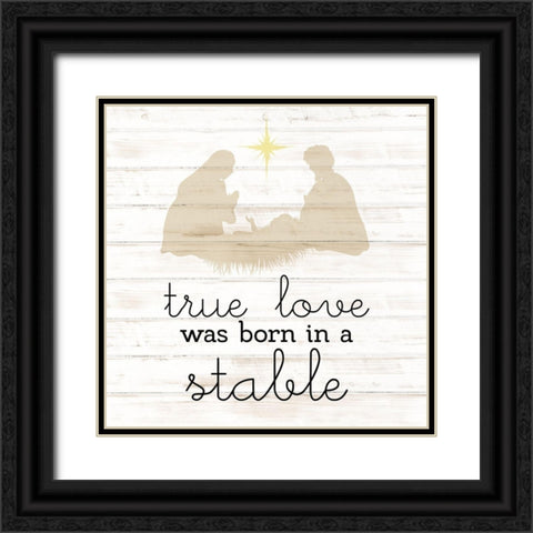 Born in a Stable Black Ornate Wood Framed Art Print with Double Matting by Allen, Kimberly