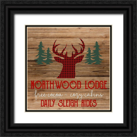Northwood Lodge Black Ornate Wood Framed Art Print with Double Matting by Allen, Kimberly