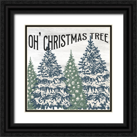 Oh Christmas Tree V2 Black Ornate Wood Framed Art Print with Double Matting by Allen, Kimberly