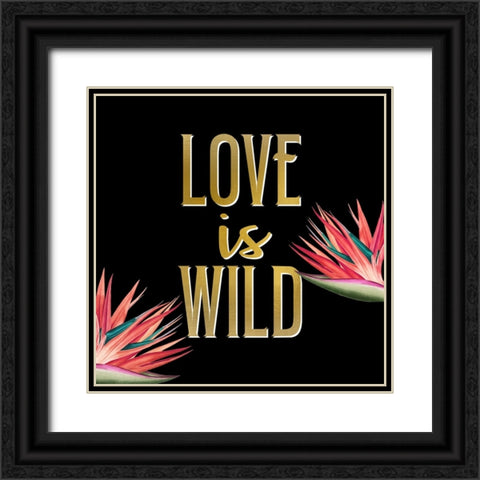 In the Palms Leopards 3 Black Ornate Wood Framed Art Print with Double Matting by Allen, Kimberly