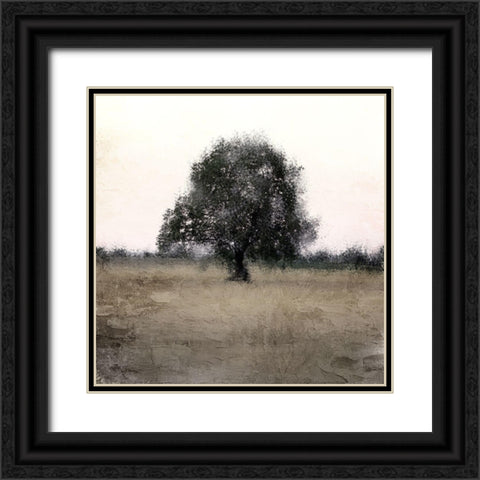 Tree Silhouette Black Ornate Wood Framed Art Print with Double Matting by Allen, Kimberly