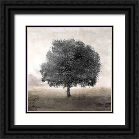 Tree Silhouette 2 Black Ornate Wood Framed Art Print with Double Matting by Allen, Kimberly