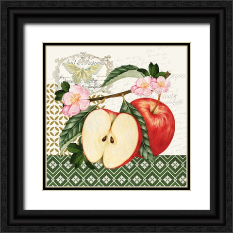 Apples 2 Black Ornate Wood Framed Art Print with Double Matting by Allen, Kimberly