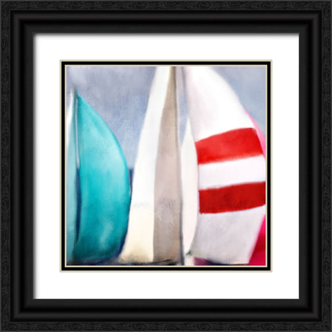 Lets Sail Black Ornate Wood Framed Art Print with Double Matting by Allen, Kimberly
