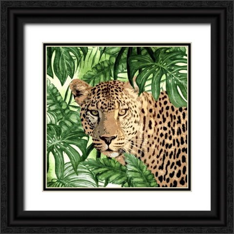 Jungle Eyes 2 Black Ornate Wood Framed Art Print with Double Matting by Allen, Kimberly