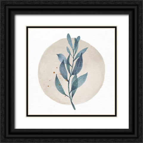 Pressed Leaf 1 Black Ornate Wood Framed Art Print with Double Matting by Allen, Kimberly