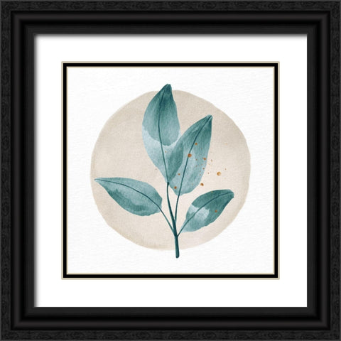 Pressed Leaf 2 Black Ornate Wood Framed Art Print with Double Matting by Allen, Kimberly