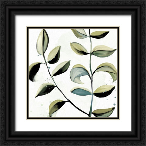 Muted Greens 1 Black Ornate Wood Framed Art Print with Double Matting by Allen, Kimberly