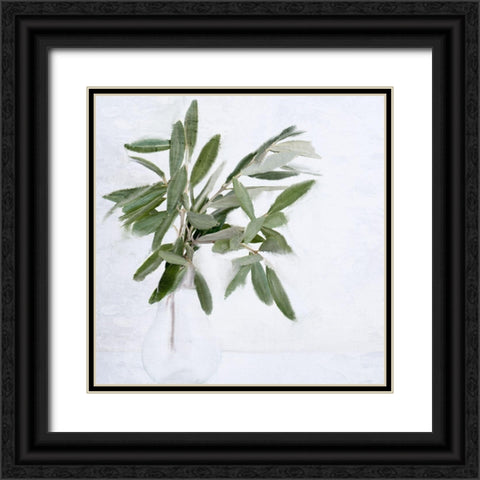 Olive Branches Black Ornate Wood Framed Art Print with Double Matting by Allen, Kimberly