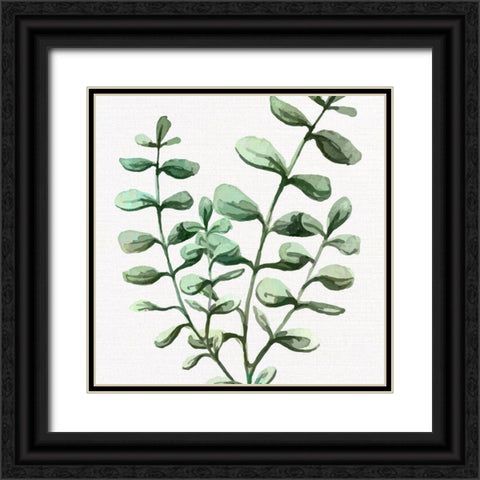 Greens Square 2 Black Ornate Wood Framed Art Print with Double Matting by Allen, Kimberly