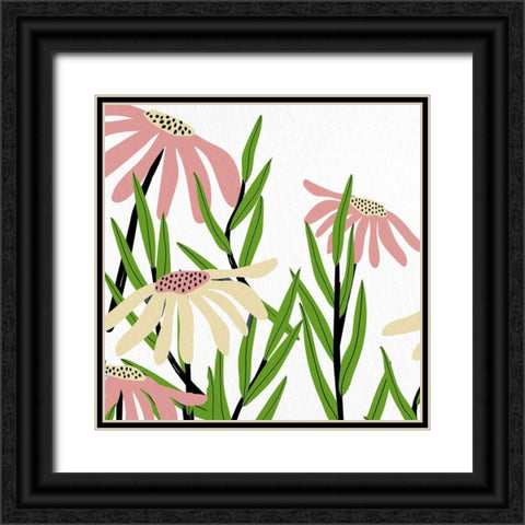 Daisies 1 Black Ornate Wood Framed Art Print with Double Matting by Allen, Kimberly