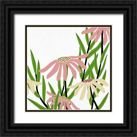 Daisies 2 Black Ornate Wood Framed Art Print with Double Matting by Allen, Kimberly