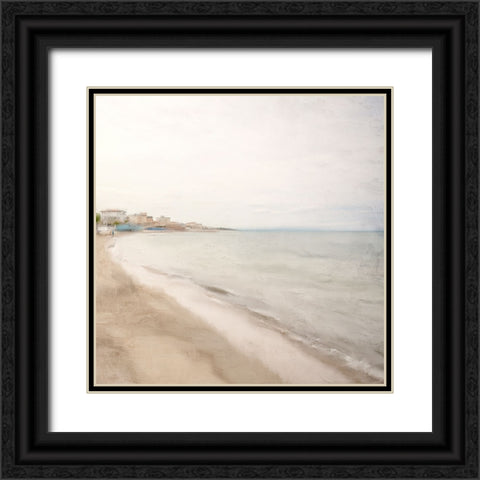 Village On The Coast Black Ornate Wood Framed Art Print with Double Matting by Allen, Kimberly