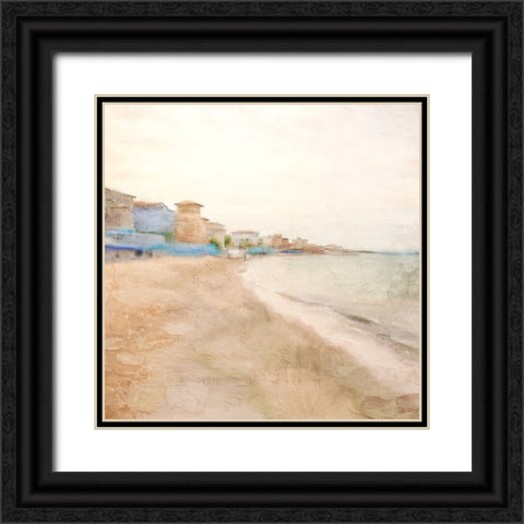Sea Village Black Ornate Wood Framed Art Print with Double Matting by Allen, Kimberly