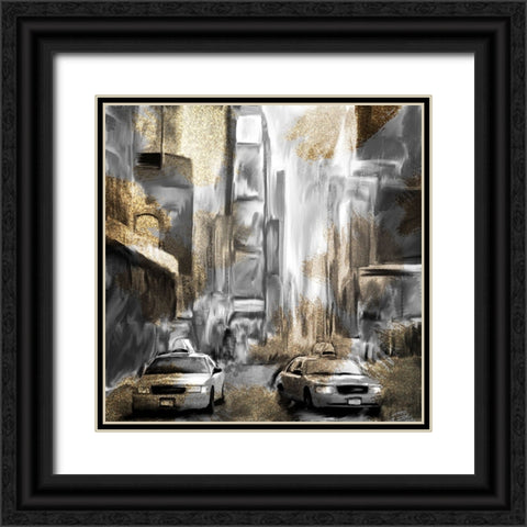 Times Square V2 Black Ornate Wood Framed Art Print with Double Matting by Allen, Kimberly