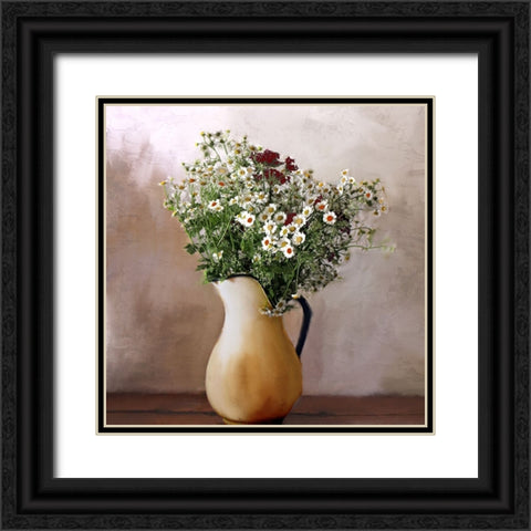 Fall Vase Black Ornate Wood Framed Art Print with Double Matting by Allen, Kimberly