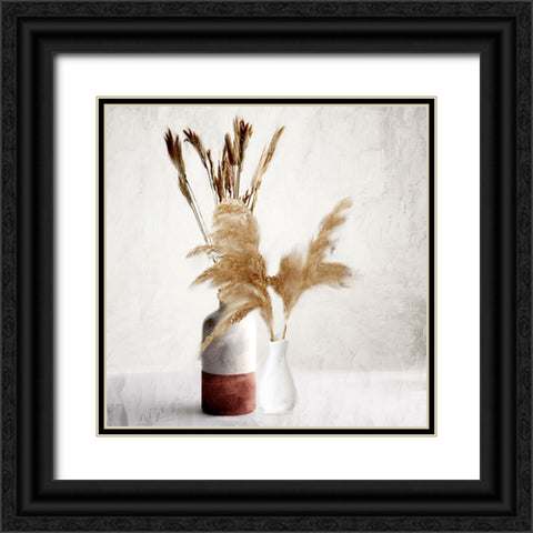 Dried Autumn Vases Black Ornate Wood Framed Art Print with Double Matting by Allen, Kimberly