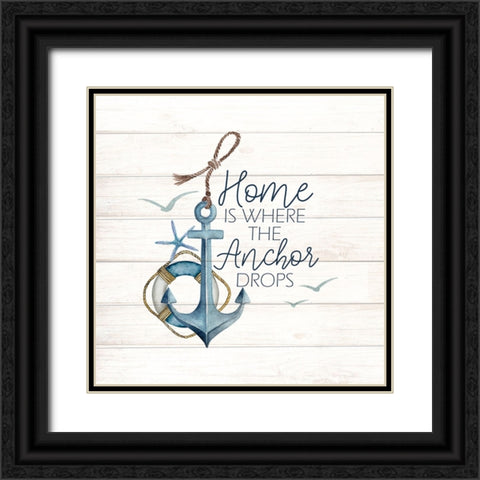 Anchor Home Black Ornate Wood Framed Art Print with Double Matting by Allen, Kimberly