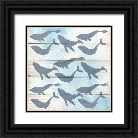 North Shore Pattern Black Ornate Wood Framed Art Print with Double Matting by Allen, Kimberly