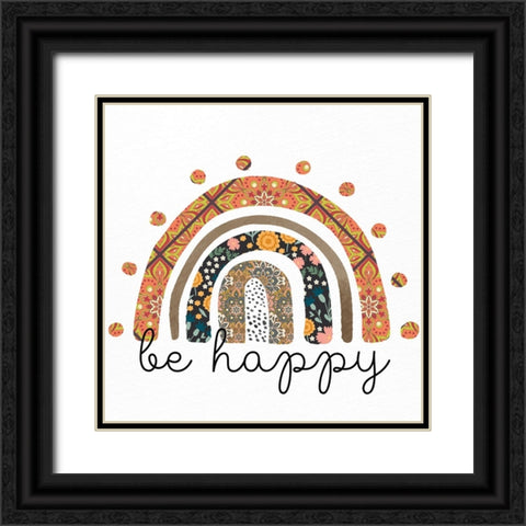 Pattern Rainbow Black Ornate Wood Framed Art Print with Double Matting by Allen, Kimberly
