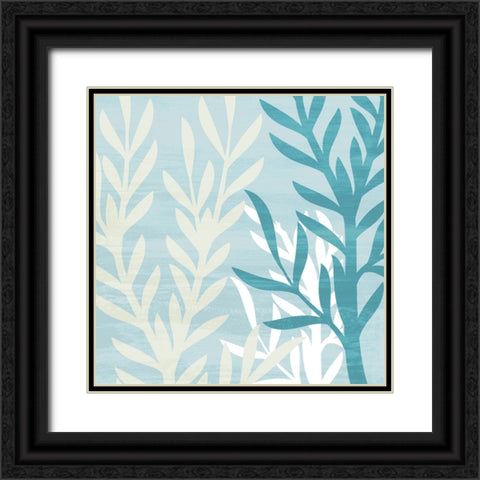 Seaweed Blue 4 Black Ornate Wood Framed Art Print with Double Matting by Allen, Kimberly