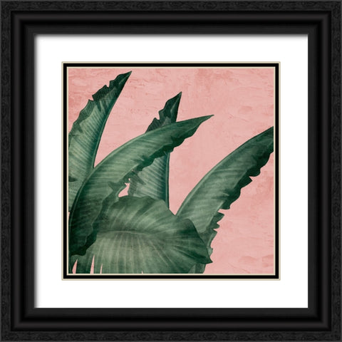 Palm Square 1 Black Ornate Wood Framed Art Print with Double Matting by Allen, Kimberly