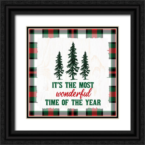 Its The Most Wonderful Time Black Ornate Wood Framed Art Print with Double Matting by Allen, Kimberly
