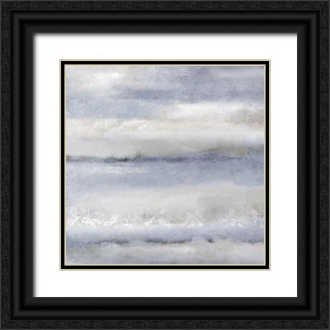 Soft Layers Of Blue 1 Black Ornate Wood Framed Art Print with Double Matting by Allen, Kimberly