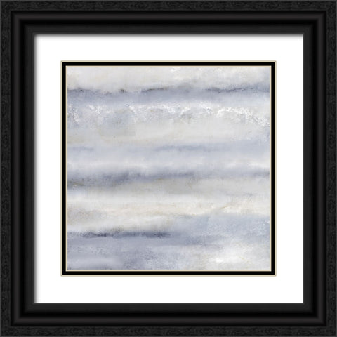 Soft Layers Of Blue 2 Black Ornate Wood Framed Art Print with Double Matting by Allen, Kimberly