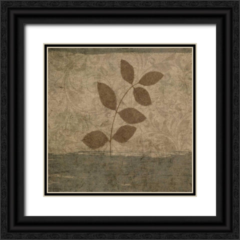 Peace  Love Happiness Black Ornate Wood Framed Art Print with Double Matting by Emery, Kristin