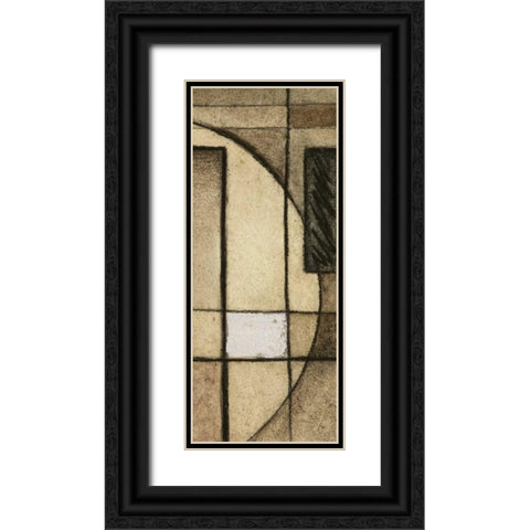 Brown Circle Box I Black Ornate Wood Framed Art Print with Double Matting by Emery, Kristin