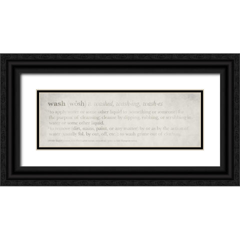 Definitions - Wash I Black Ornate Wood Framed Art Print with Double Matting by Emery, Kristin