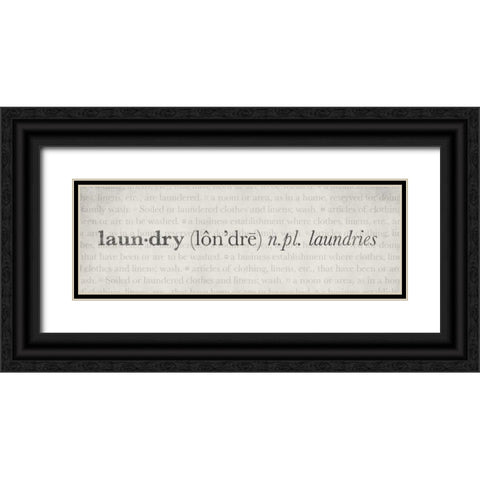 Definitions - Laundry II Black Ornate Wood Framed Art Print with Double Matting by Emery, Kristin