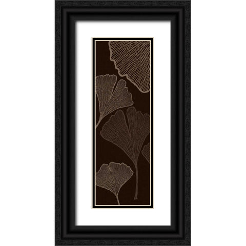 Dark Falling Flowers Black Ornate Wood Framed Art Print with Double Matting by Emery, Kristin