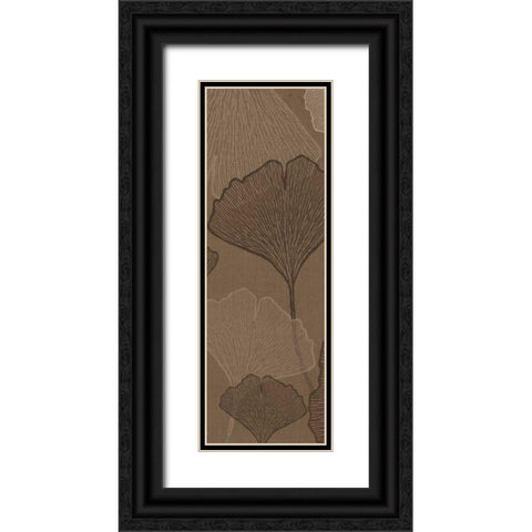 Falling Flowers II Black Ornate Wood Framed Art Print with Double Matting by Emery, Kristin