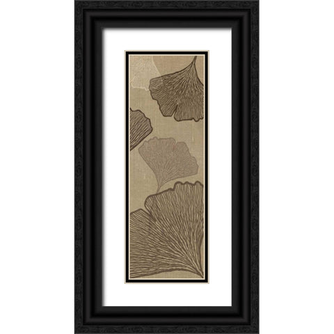 Falling Flowers II Black Ornate Wood Framed Art Print with Double Matting by Emery, Kristin