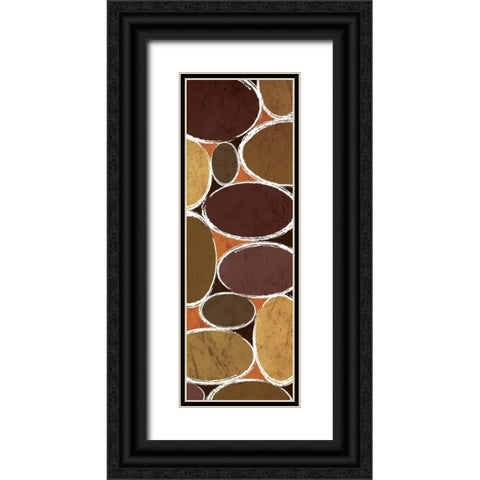 Warm Ovals II Black Ornate Wood Framed Art Print with Double Matting by Emery, Kristin