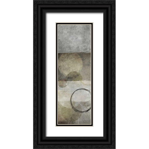 Circles and Patterns II Black Ornate Wood Framed Art Print with Double Matting by Emery, Kristin