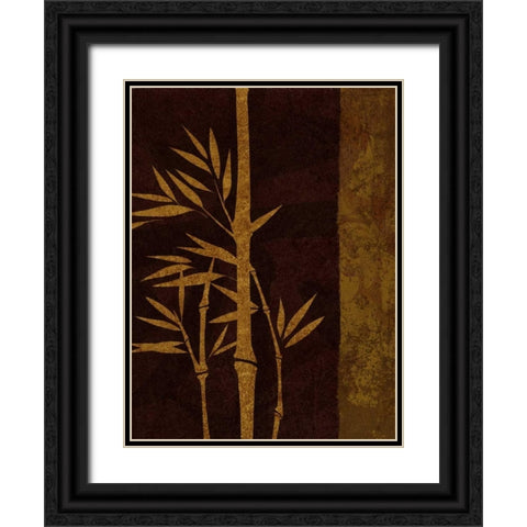 Deep Red Rectangle - Right Black Ornate Wood Framed Art Print with Double Matting by Emery, Kristin