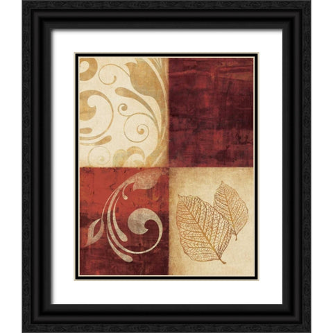 Red DÃ©cor by 4 Black Ornate Wood Framed Art Print with Double Matting by Emery, Kristin
