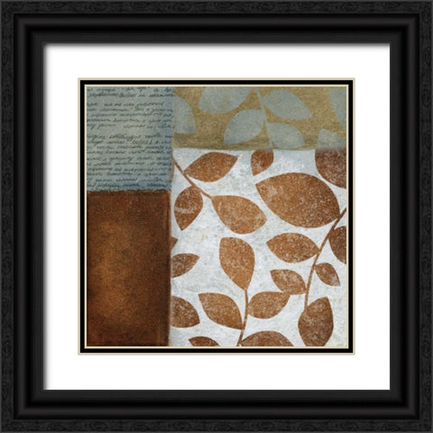 Leaf Letter II Black Ornate Wood Framed Art Print with Double Matting by Emery, Kristin